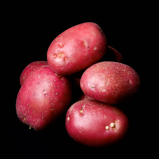 Raw Red Potatoes stock photo