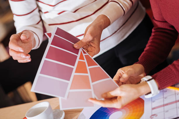istock Amazing color palettes helping two designers in their work 888010028