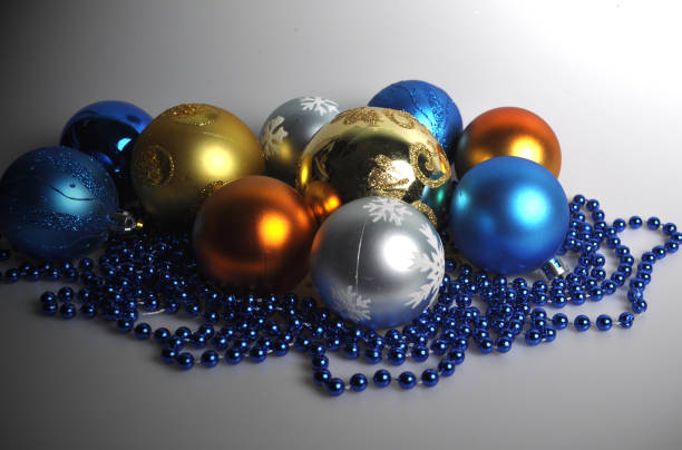 istock Christmas decor of multi-colored balls 888010270