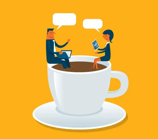 Vector illustration of Business meeting