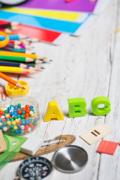 istock School supplies on the table 888026730
