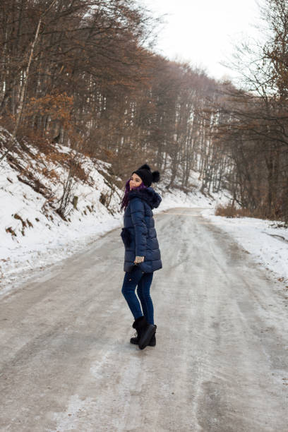 istock Winter girl in nature 888037114