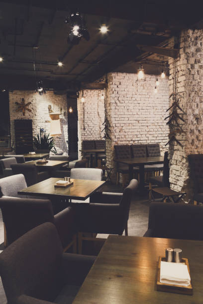 istock Interior of modern restaurant, loft style 888040082