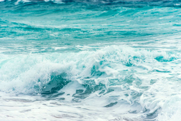 istock Sarti, Greece, Aegean Sea, soft storm at sea cost, water background 888045708