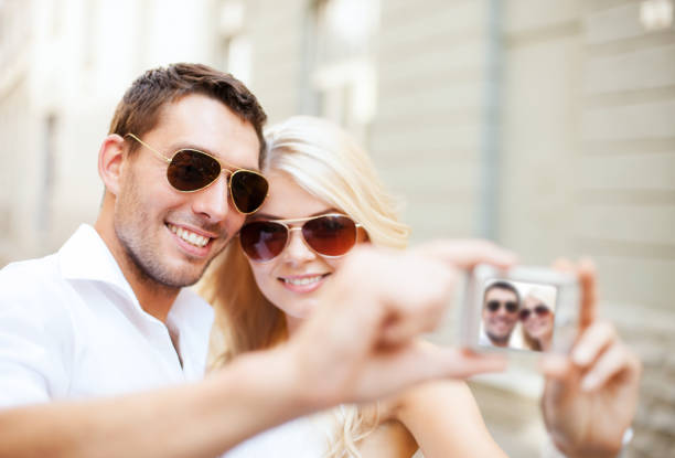 istock couple taking photo in cafe 888045716