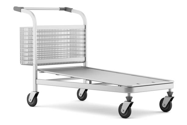 istock empty large shopping cart isolated on white background 888052146
