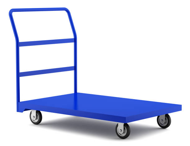 istock empty large market service cart isolated on white background 888052260