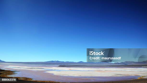 Lagoon On Altiplano Stock Photo - Download Image Now - Laguna Colorada, Turquoise Colored, Water