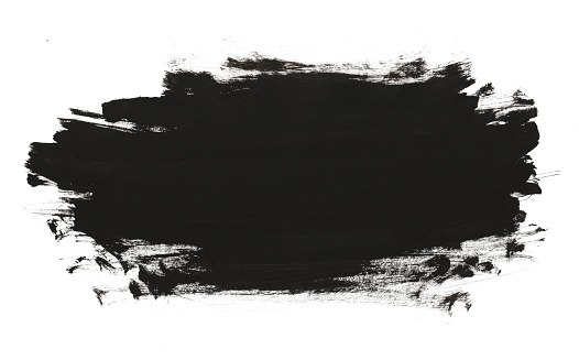 Black abstract watercolor paint brush texture