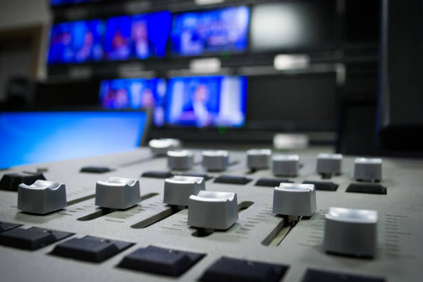 istock light, mixing desk fader in blur television gallery 888097442