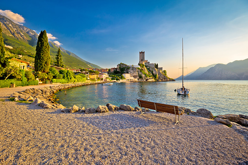 Malcesine harbour in the morning, Verona Province