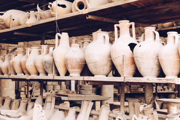 Pompeii, Italy. Artifacts In Granary Of Pompeii Forum.
