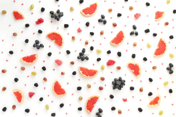 istock Concept of healthy food. Berries and fruit pattern. 888112726