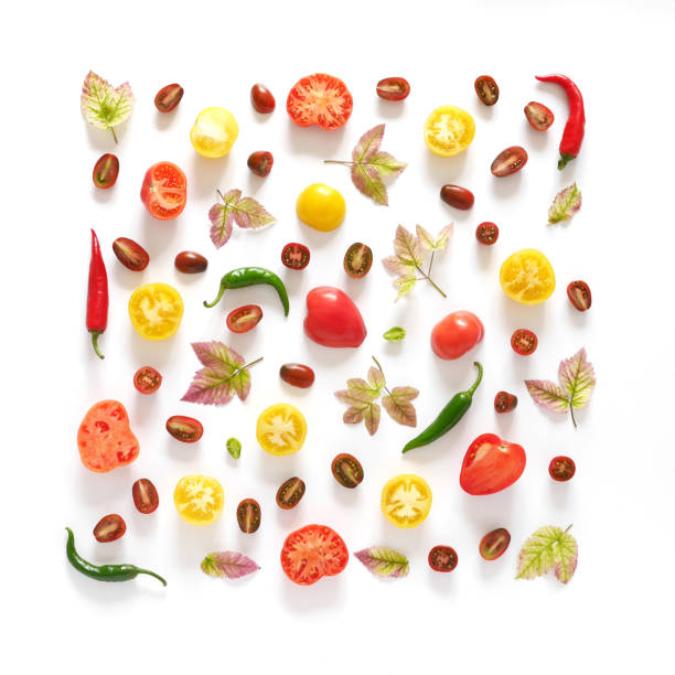 istock Food pattern of fresh vegetables, top view. 888112728