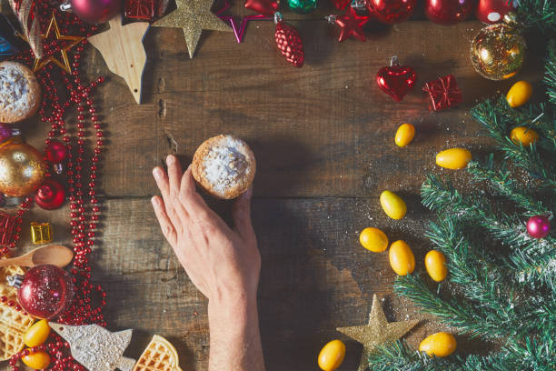 istock Christmas ornaments and cake 888116394