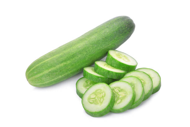 istock whole and slice fresh cucumber isolated on white background 888116956