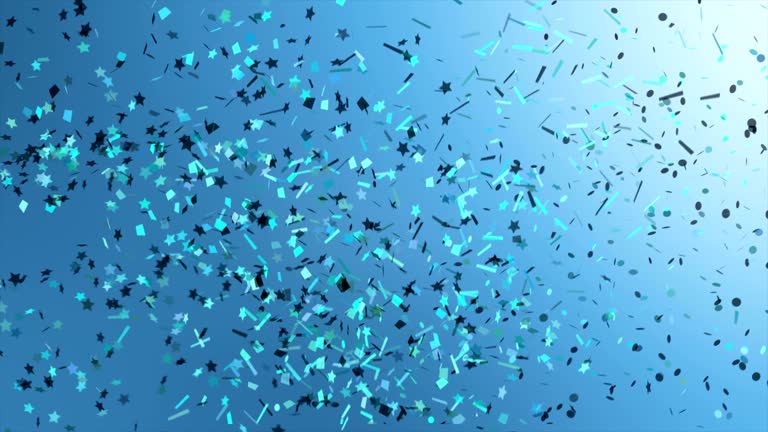 4K Confetti Backgrounds Blue