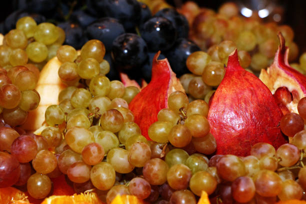 istock Plate with dessert - cut fruit in a restaurant 888124702