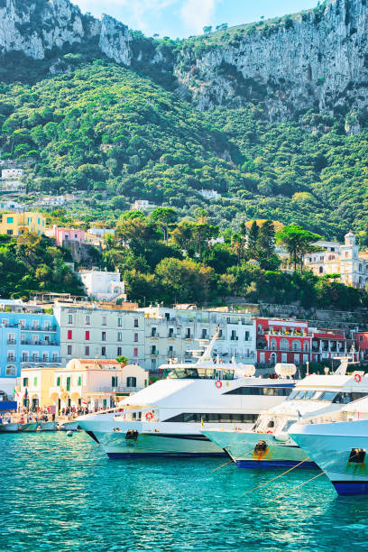 istock Harbor of Capri Island with yachts 888133698