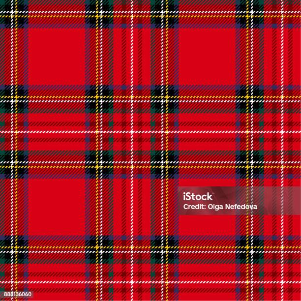 Seamless Tartan Background Stock Illustration - Download Image Now - Plaid, Scottish Culture, Pattern