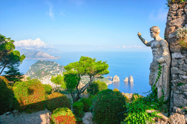 istock Statue and gardens on Capri Island 888137108