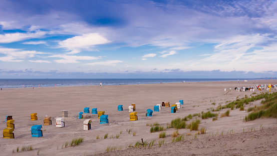 Beach chairs on the island of Juist