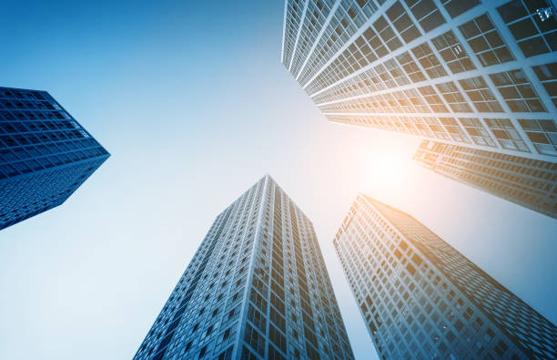 istock Modern Urban Skyline,looking up 888147094