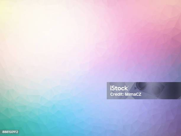 Vector Abstract Pastel Spectrum Triangles Geometric Background Stock Illustration - Download Image Now