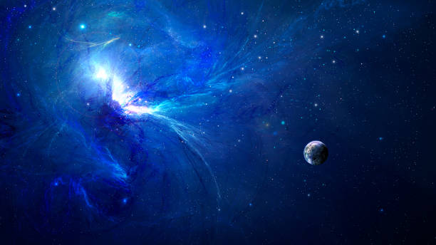 istock Space scene. Blue nebula with planet. https://nasa3d.arc.nasa.gov/detail/ven0aaa2 888153412