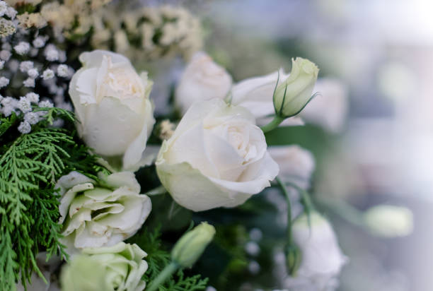 istock Beautiful roses background Bouquet roses in various colors 888154790