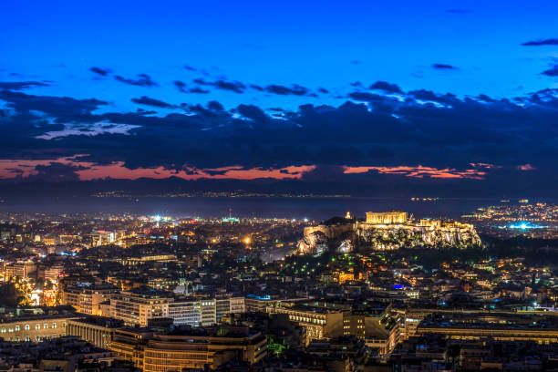 istock Acropolis and Athens at sunset 888167358