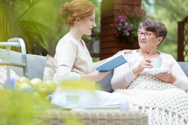 istock Senior drinking tea in garden 888167516