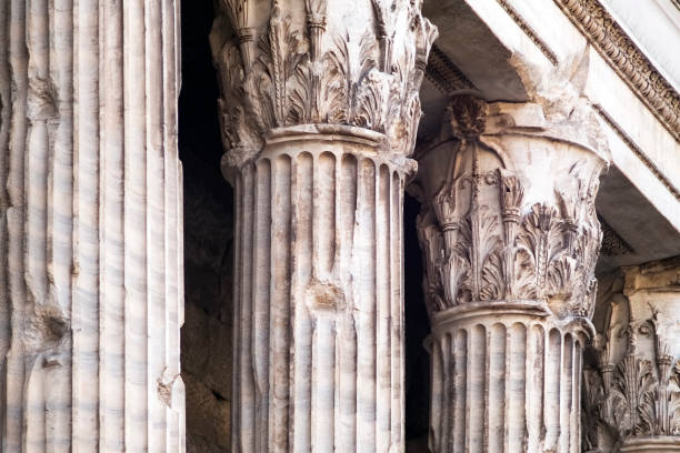 istock Corinthian columns of the ancient Adriano's temple 888168440