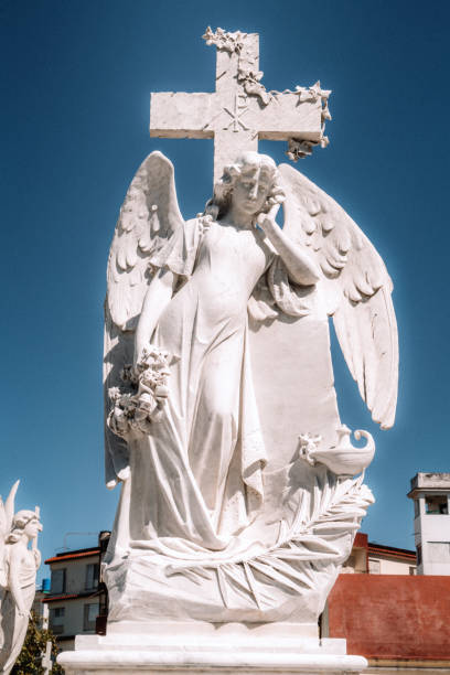 close up of a graveyard angel.