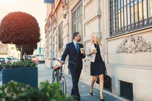 istock Business people going on or off to work 888173690