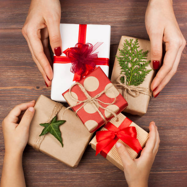 istock gifts packed in a minimalistic style 888180550