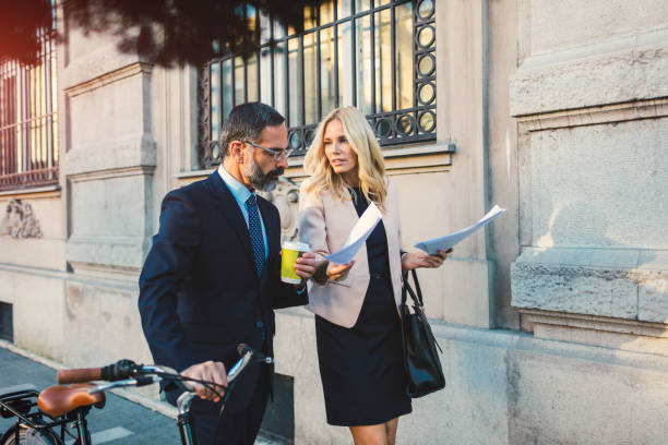 istock Business people going on or off to work 888182868