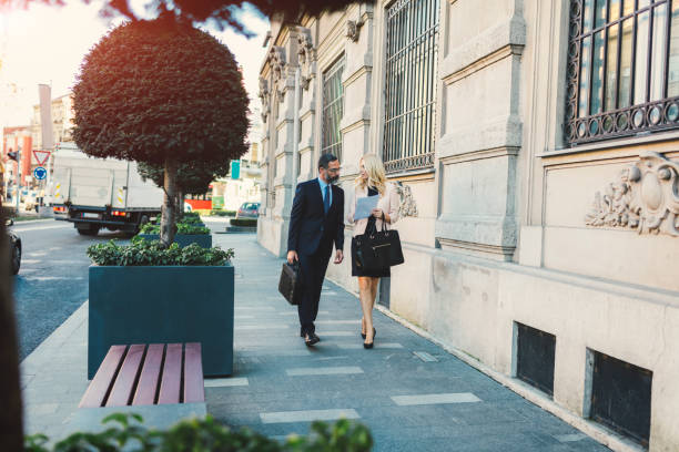 istock Business people going on or off to work 888183642