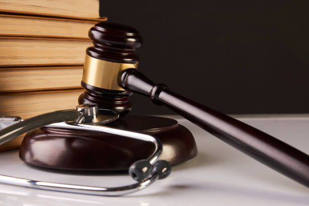 istock Judge gavel and medical stethoscope 888186564