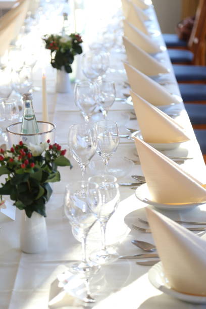 istock Close-Up Of Neatly Arranged Dining Table At Wedding Ceremony 888204192