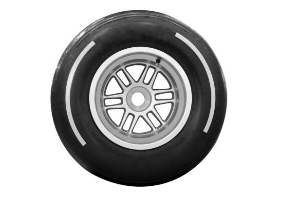 racing tire isolated on white background stock photo