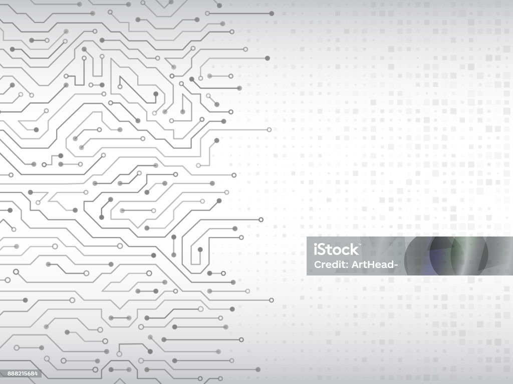 Circuit board vector illustration. High-tech technology background texture. Circuit board vector illustration. Computer Chip stock vector