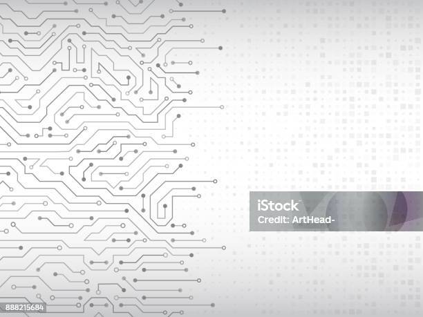 Circuit Board Vector Illustration Stock Illustration - Download Image Now - Computer Chip, Semiconductor, Backgrounds