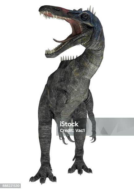 3d Rendering Dinosaur Suchomimus On White Stock Photo - Download Image Now - Africa, Animal, Characters