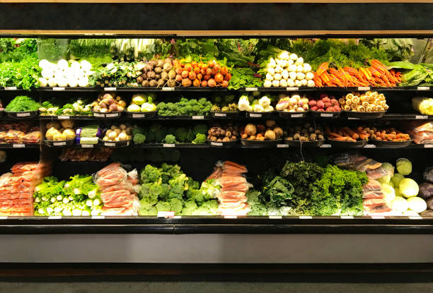 istock Grocery Store Retail Refrigerator Display Fresh Produce Vegetable 888226960