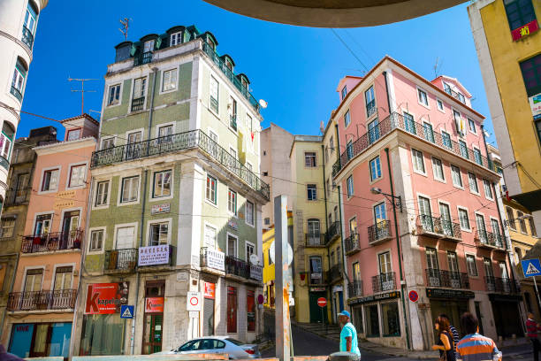 September 28 2014. Lisbon Portugal. Tourists wander around  Chinese district in downtown Lisbon