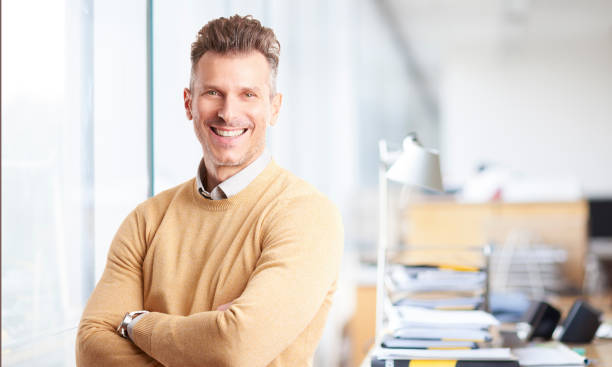 istock Casual businessman in the office 888230744