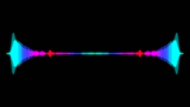 Abstract audio visualizer equalizer. Digital illustration backdrop Abstract audio visualizer equalizer. Digital illustration backdrop. 3d rendering sound bars blue stock pictures, royalty-free photos & images