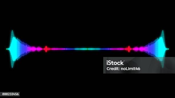 Abstract Audio Visualizer Equalizer Digital Illustration Backdrop Stock Photo - Download Image Now