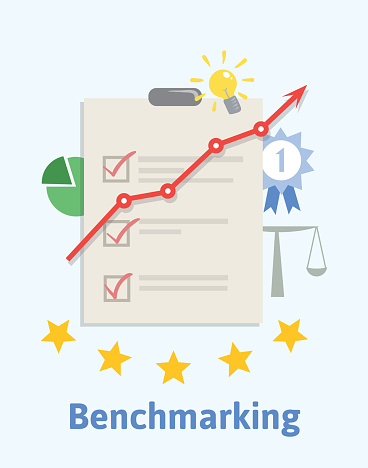 Comparing Benchmarking Figure Benchmarking Concept Illustration Comparing Ones Business Processes And ...
